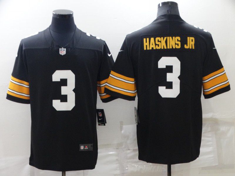 Men Pittsburgh Steelers 3 Haskins jr Black 2022 Nike Limited Vapor Untouchable NFL Jersey